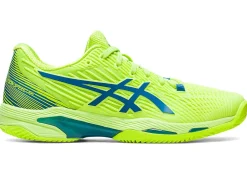 Cheap ASICS SOLUTION SPEED FF 2 CLAY Hazard Green/Reborn Blue