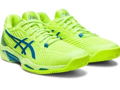 Cheap ASICS SOLUTION SPEED FF 2 CLAY Hazard Green/Reborn Blue