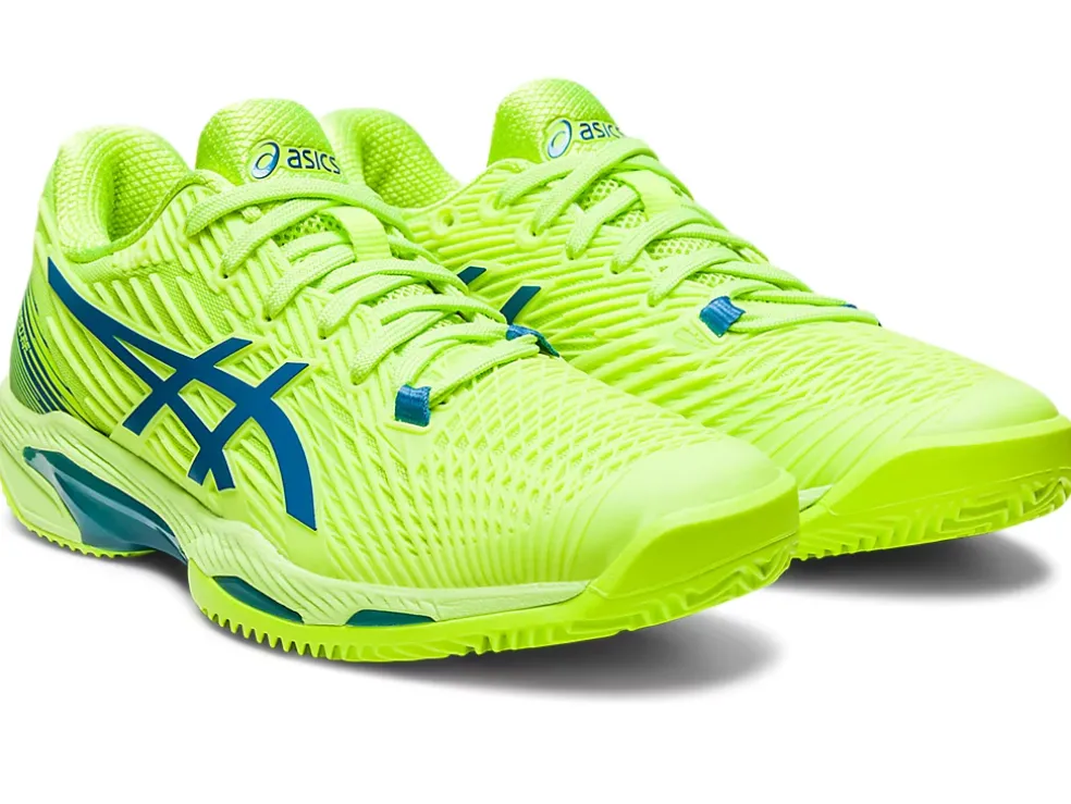 Cheap ASICS SOLUTION SPEED FF 2 CLAY Hazard Green/Reborn Blue