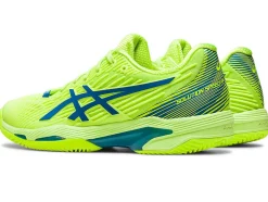 Cheap ASICS SOLUTION SPEED FF 2 CLAY Hazard Green/Reborn Blue
