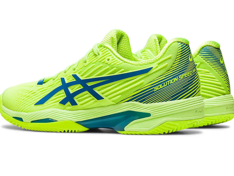 Cheap ASICS SOLUTION SPEED FF 2 CLAY Hazard Green/Reborn Blue