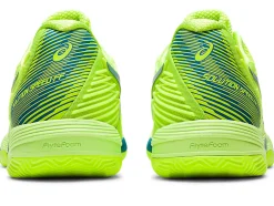 Cheap ASICS SOLUTION SPEED FF 2 CLAY Hazard Green/Reborn Blue