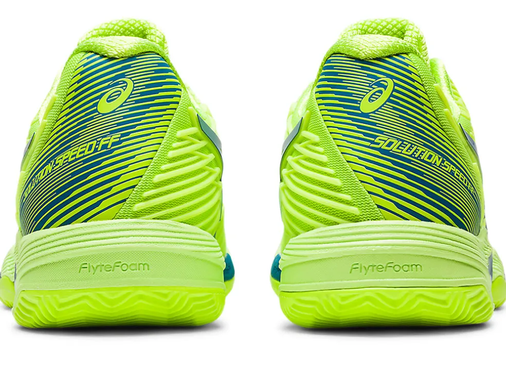 Cheap ASICS SOLUTION SPEED FF 2 CLAY Hazard Green/Reborn Blue