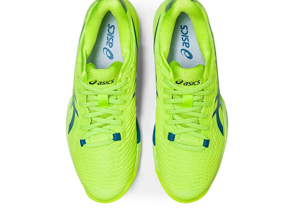 Cheap ASICS SOLUTION SPEED FF 2 CLAY Hazard Green/Reborn Blue