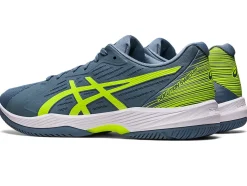 Hot ASICS SOLUTION SWIFT FF Steel Blue/Hazard Green