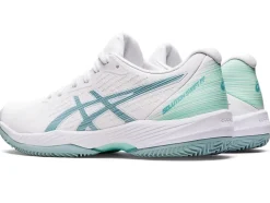 Hot ASICS SOLUTION SWIFT FF CLAY White/Smoke Blue