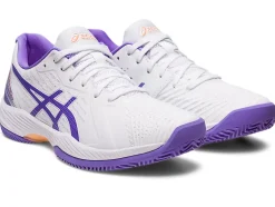 Cheap ASICS SOLUTION SWIFT FF CLAY White/Amethyst