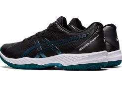 Discount ASICS SOLUTION SWIFT FF CLAY Black/Misty Pine