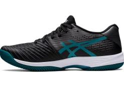Discount ASICS SOLUTION SWIFT FF CLAY Black/Misty Pine