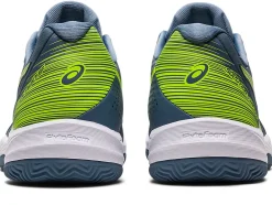 Cheap ASICS SOLUTION SWIFT FF CLAY Steel Blue/Hazard Green