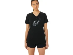 Hot ASICS SPIRAL ;a; AIRBRUSH TIGER PRINT VNECK Performance Black