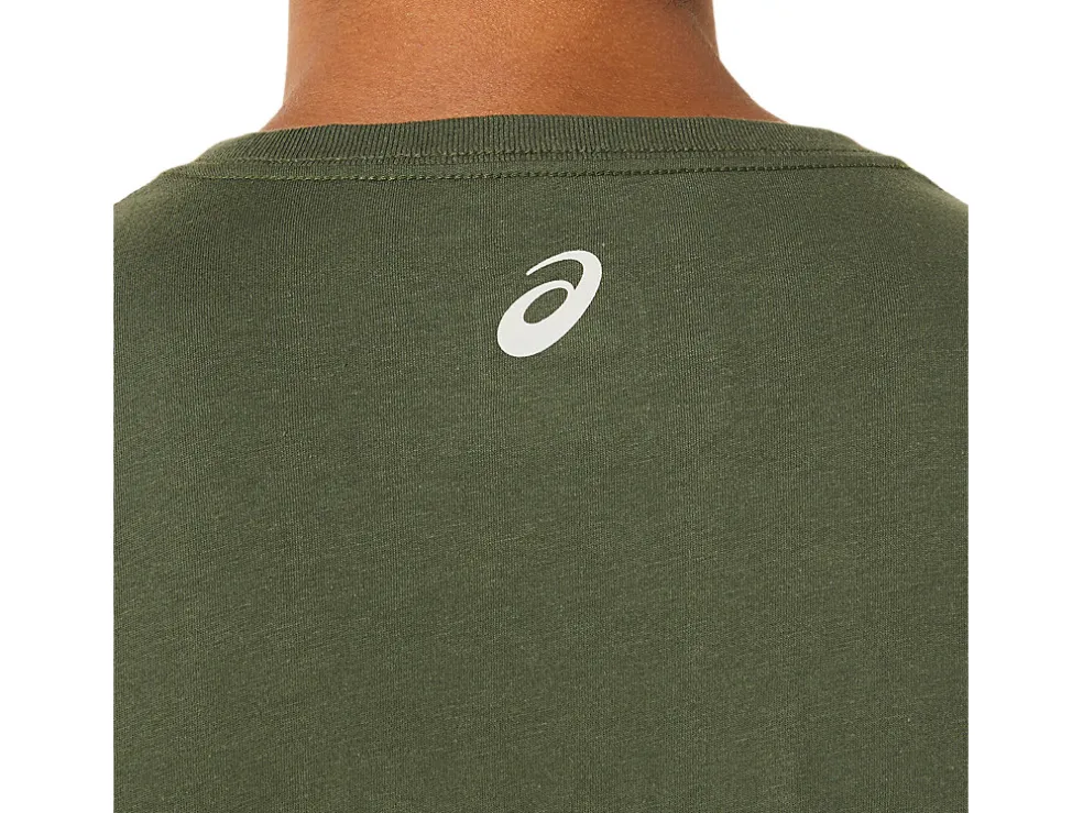Fashion ASICS SPIRAL A TRACK AND FIELD TEE Olive Canvas