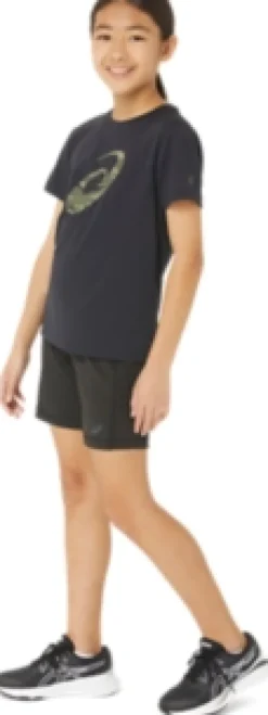 New ASICS SPIRAL GRAPHIC SHORT SLEEVE TEE Performance Black