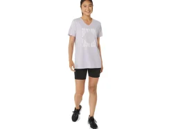 Hot ASICS SUNFLOWER SLOGAN V-NECK Dusk Violet