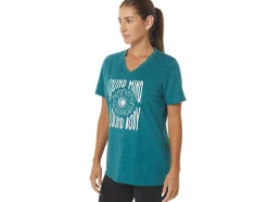 Cheap ASICS SUNFLOWER SLOGAN V-NECK Velvet Pine Heather
