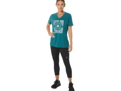Cheap ASICS SUNFLOWER SLOGAN V-NECK Velvet Pine Heather
