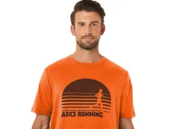 Fashion ASICS SUNRISE RUNNER GRAPHIC TEE Marigold Orange Heather