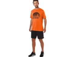 Fashion ASICS SUNRISE RUNNER GRAPHIC TEE Marigold Orange Heather