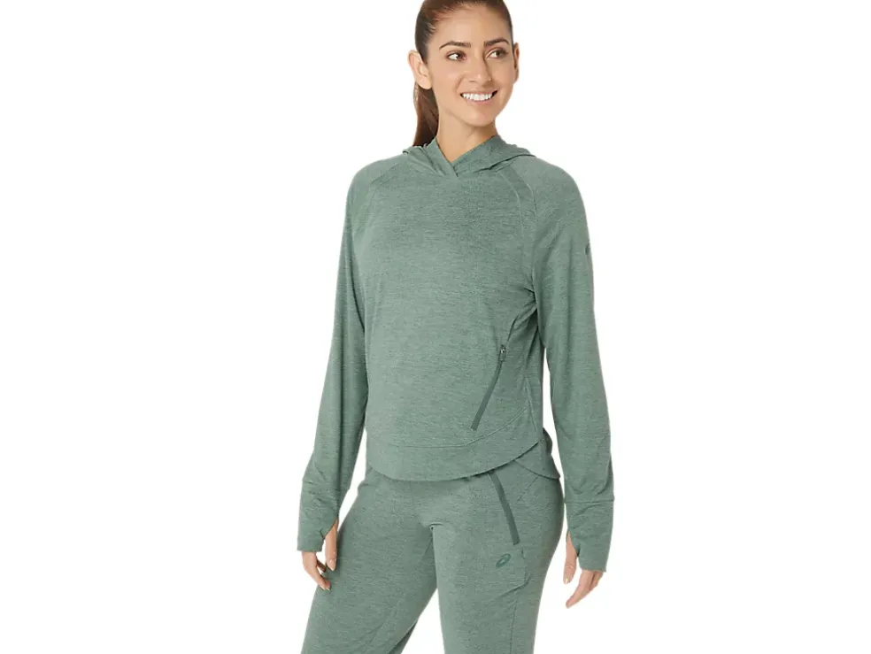 Cheap ASICS TECH PO HOODIE 2.0 Ivy Spacedye