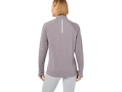 Shop ASICS THERMOPOLIS 1/4 ZIP Deep Mars Heather