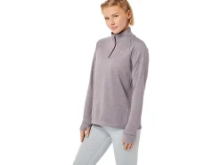 Shop ASICS THERMOPOLIS 1/4 ZIP Deep Mars Heather