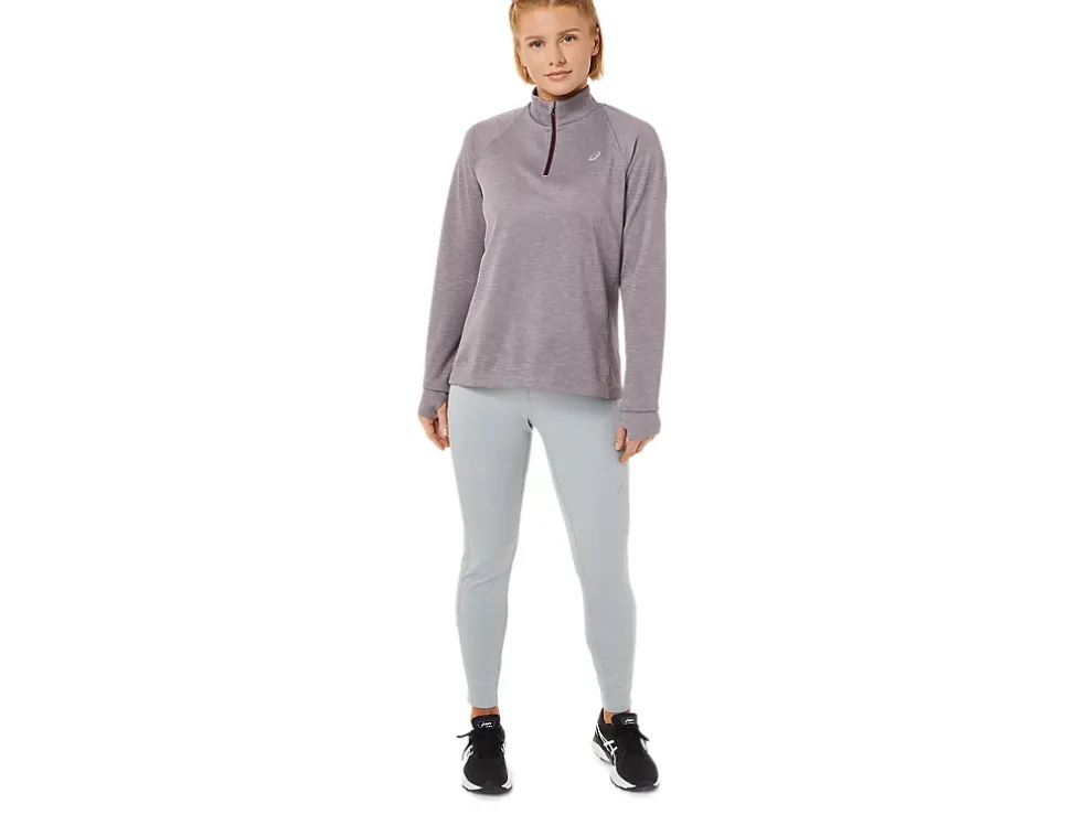 Shop ASICS THERMOPOLIS 1/4 ZIP Deep Mars Heather