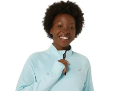 Outlet ASICS THERMOPOLIS 1/4 ZIP Aquamarine/Night Shade