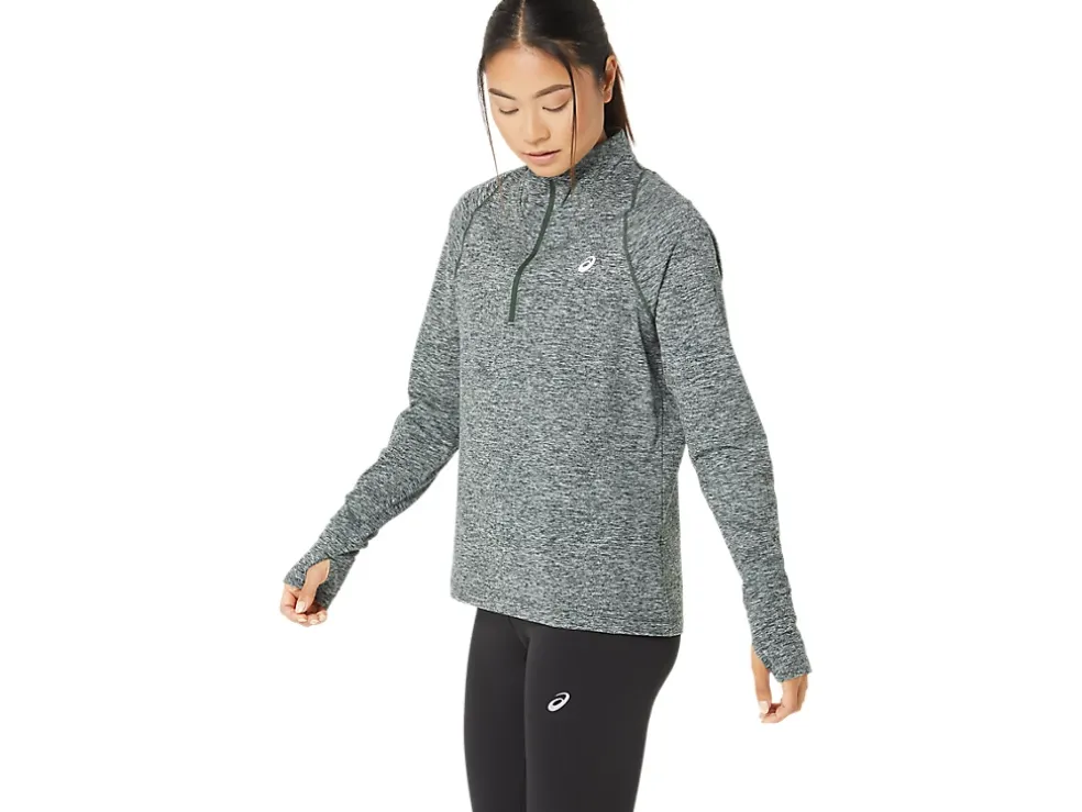 Outlet ASICS THERMOPOLIS HALF ZIP Rain Forest