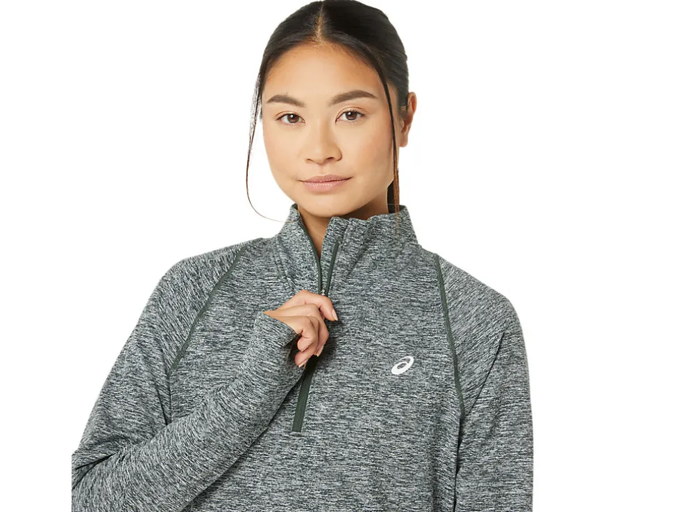 Outlet ASICS THERMOPOLIS HALF ZIP Rain Forest