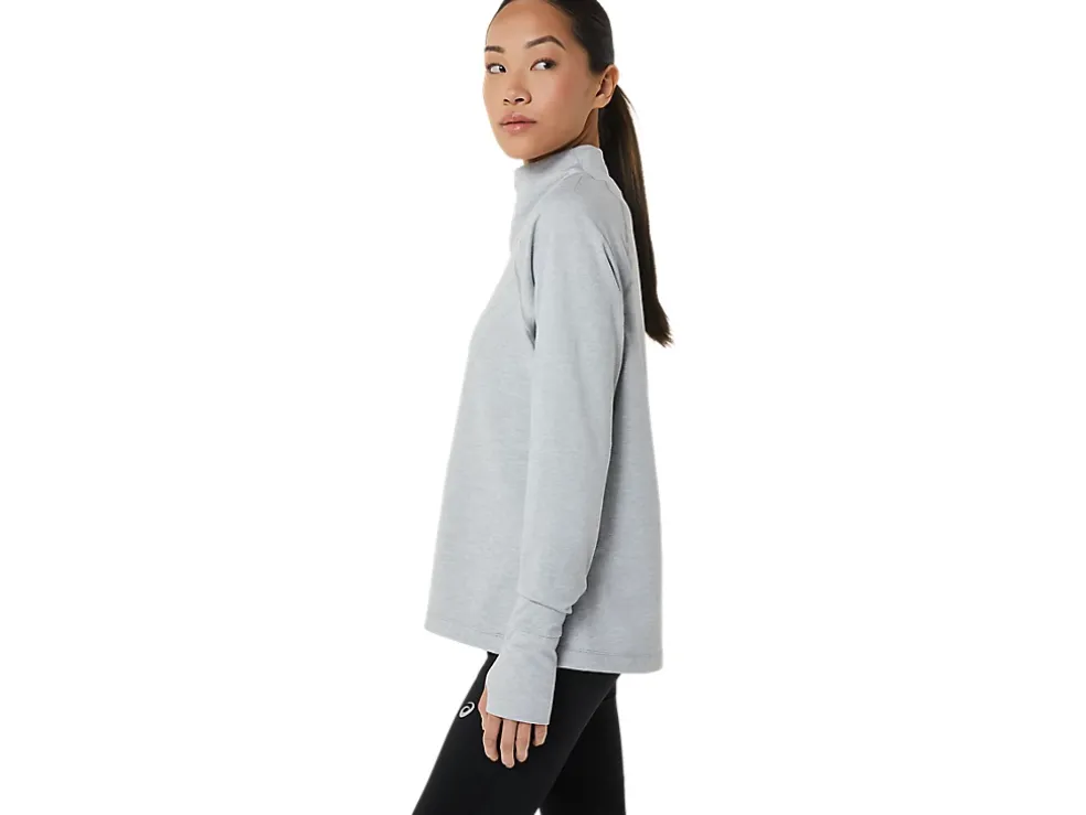 Cheap ASICS THERMOPOLIS HALF ZIP Light Grey Heather
