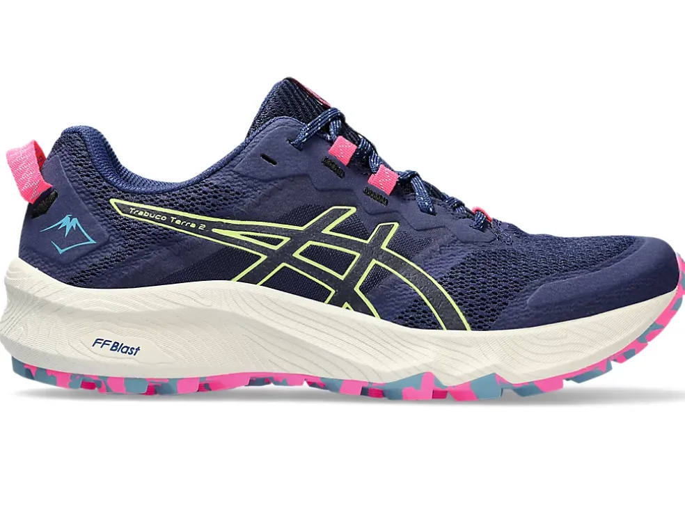 Outlet ASICS Trabuco Terra 2 Deep Ocean/Lime Green