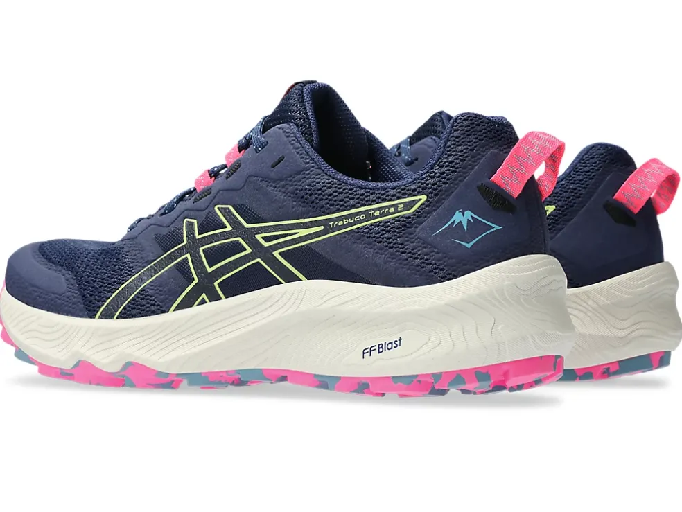 Outlet ASICS Trabuco Terra 2 Deep Ocean/Lime Green