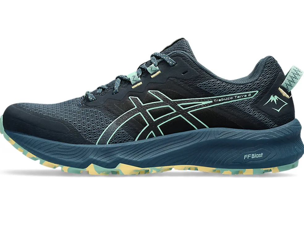 New ASICS Trabuco Terra 2 Magnetic Blue/Dark Mint