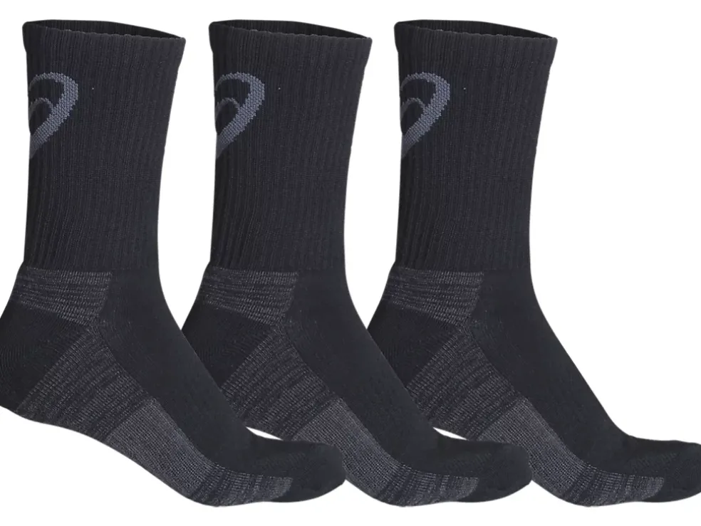 Online ASICS Training Crew (3 Pack) Black