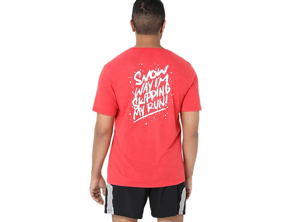 Online ASICS UNISEX &lsquoNOW WAY’ RUN TEE Classic Red Heather