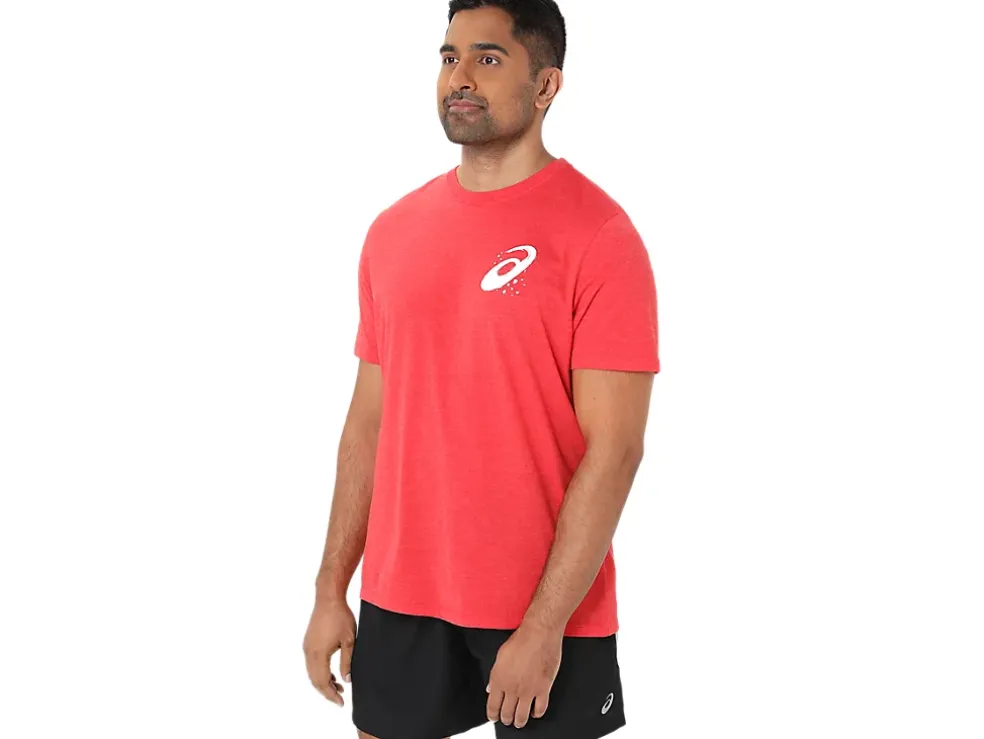 Online ASICS UNISEX &lsquoNOW WAY’ RUN TEE Classic Red Heather