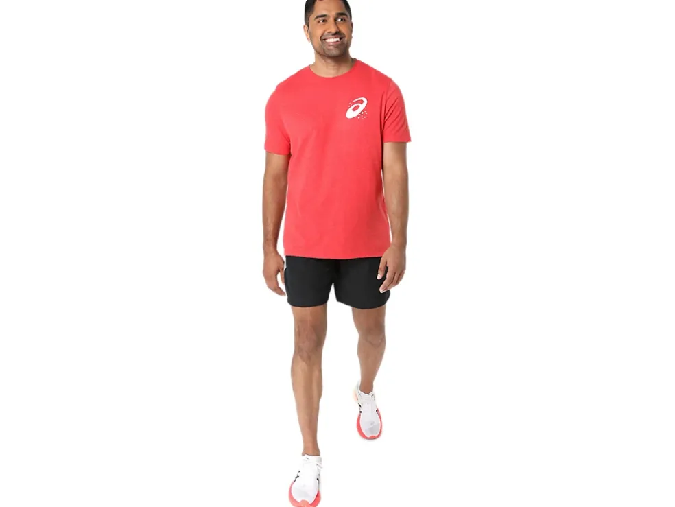 Online ASICS UNISEX &lsquoNOW WAY’ RUN TEE Classic Red Heather