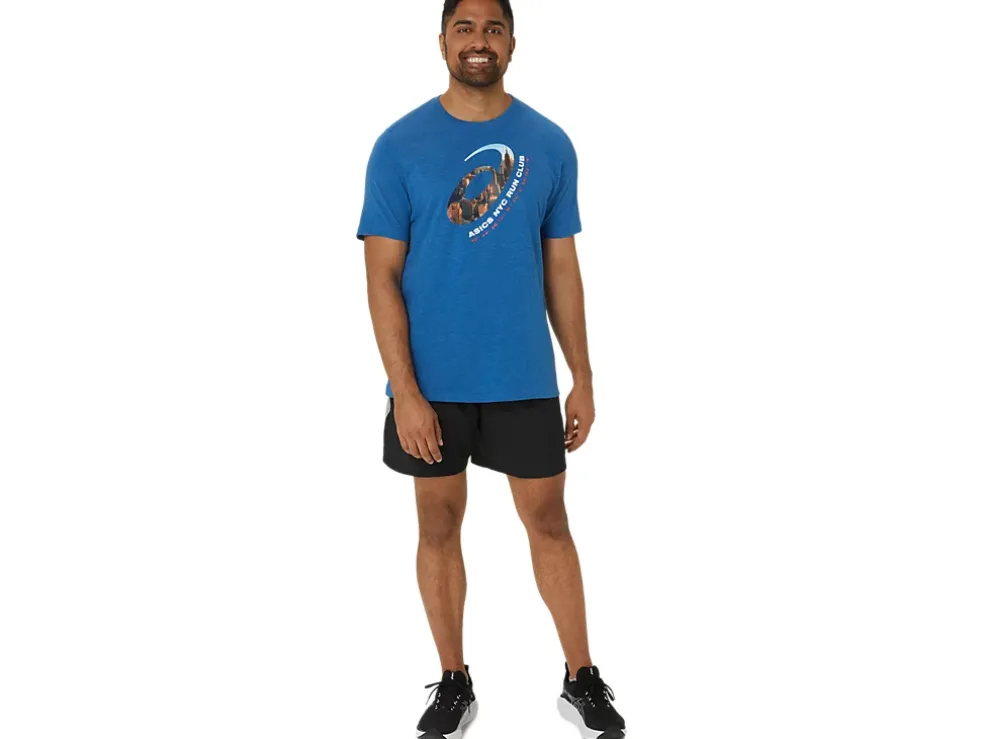 New ASICS UNISEX NYC RUN CLUB 2.0 CREW Lake Drive Heather