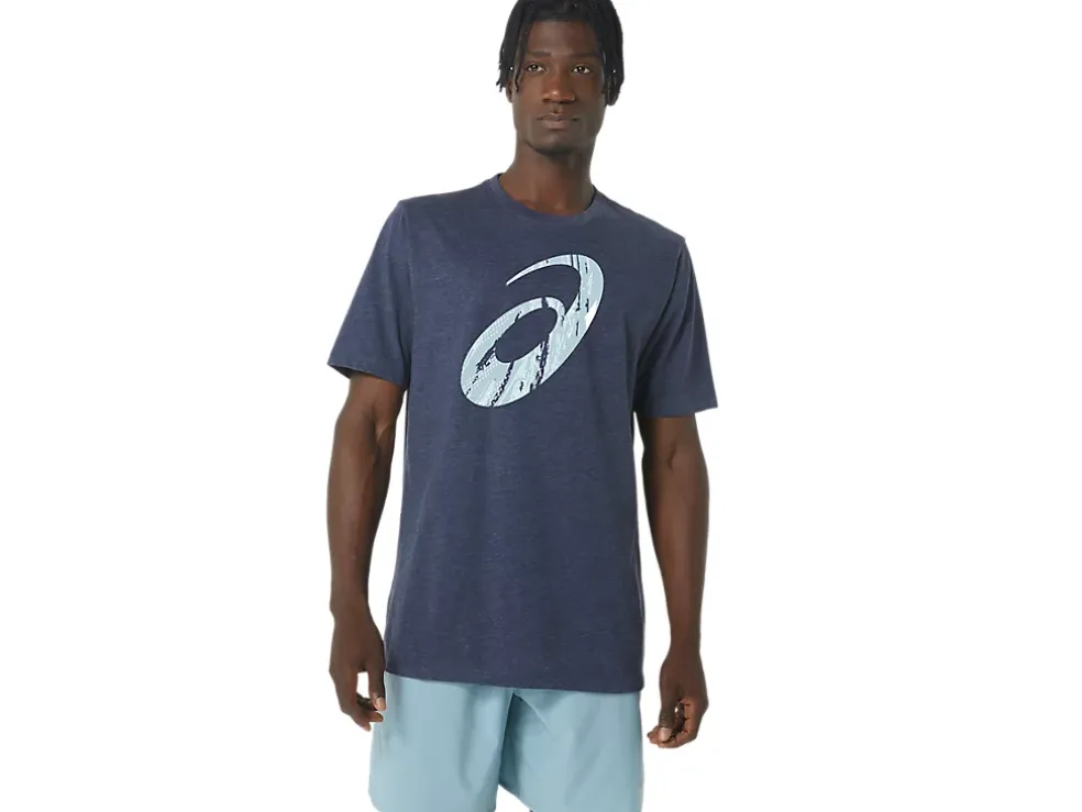 Shop ASICS UNISEX POLAR WINTER SHORT SLEEVE TEE Peacoat Heather