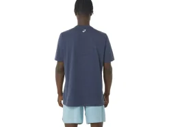 Shop ASICS UNISEX POLAR WINTER SHORT SLEEVE TEE Peacoat Heather