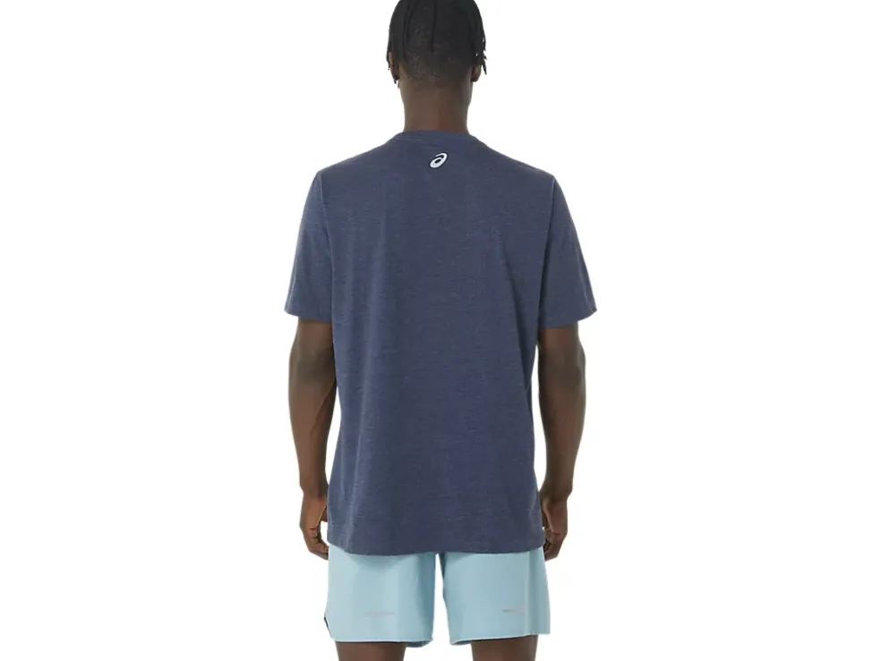 Shop ASICS UNISEX POLAR WINTER SHORT SLEEVE TEE Peacoat Heather