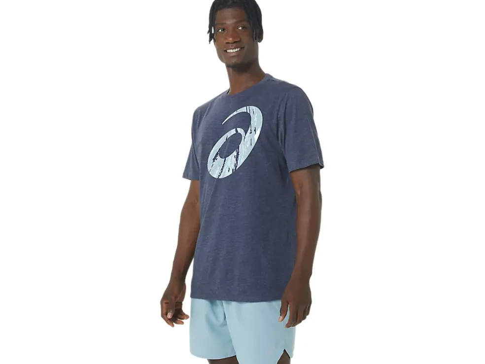 Shop ASICS UNISEX POLAR WINTER SHORT SLEEVE TEE Peacoat Heather
