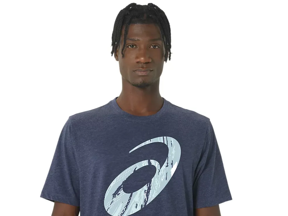 Shop ASICS UNISEX POLAR WINTER SHORT SLEEVE TEE Peacoat Heather