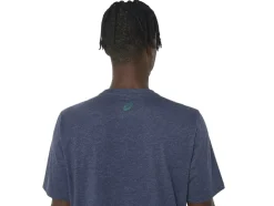Shop ASICS UNISEX POLAR WINTER SHORT SLEEVE TEE Peacoat Heather