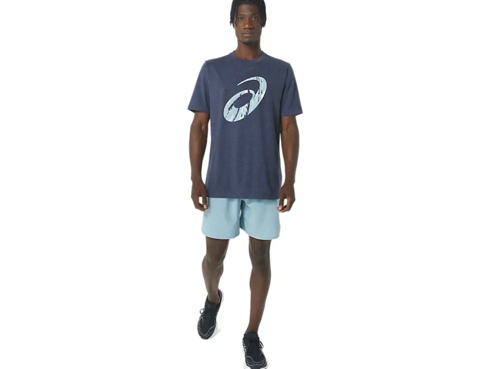 Shop ASICS UNISEX POLAR WINTER SHORT SLEEVE TEE Peacoat Heather