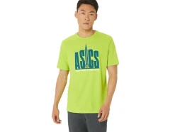 Clearance ASICS UNISEX RUN NYC RUN CLUB CREW TEE Lime Zest