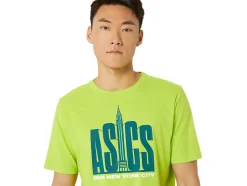 Clearance ASICS UNISEX RUN NYC RUN CLUB CREW TEE Lime Zest