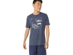 Best ASICS UNISEX SHOE SCHEMATIC TEE Peacoat Heather