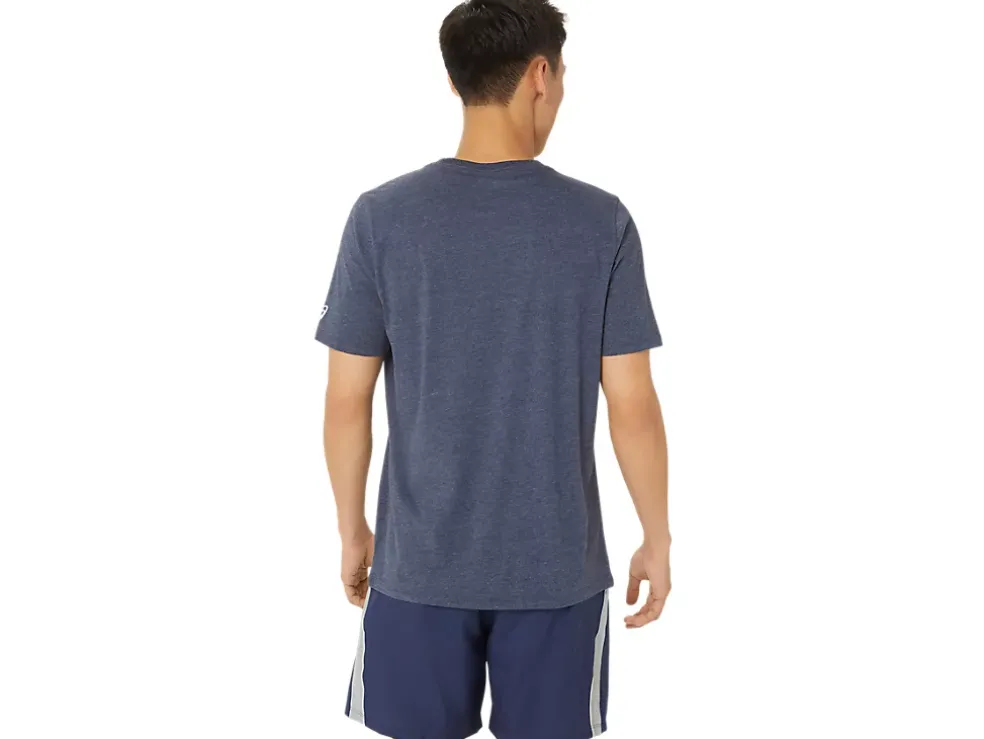 Best ASICS UNISEX SHOE SCHEMATIC TEE Peacoat Heather