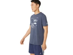 Best ASICS UNISEX SHOE SCHEMATIC TEE Peacoat Heather